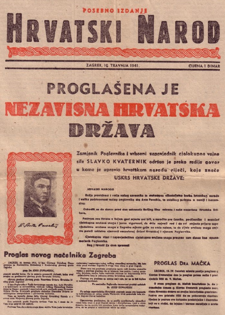 OBLJETNICE: 80 godina kako je Slavko Kvaternik proglasio Nezavisnu Državu Hrvatsku