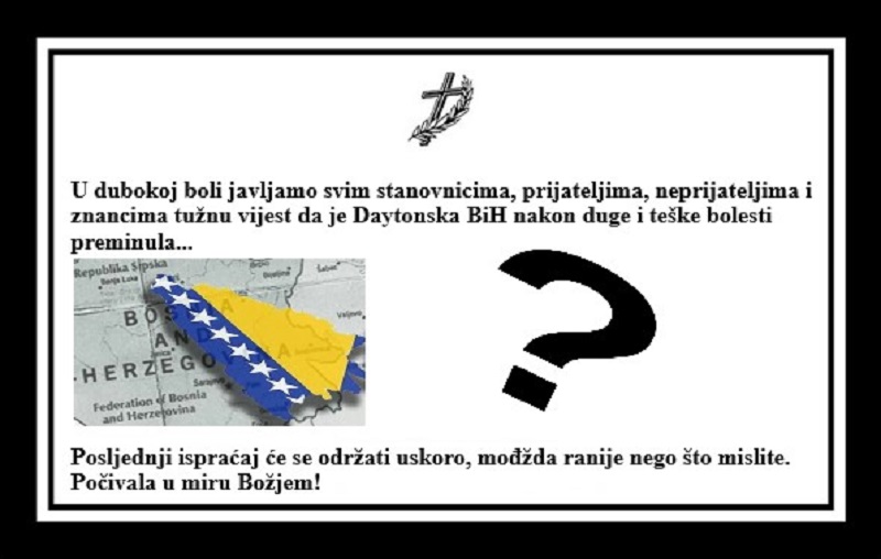 Hrvatin Tomašević: Non paper… – Kako će nestati Daytonska BiH?