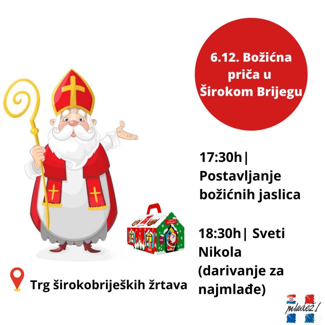 Mladež HDZ-a BiH Široki Brijeg dovodi Sv. Nikolu ovog ponedjeljka na središnji Trg!