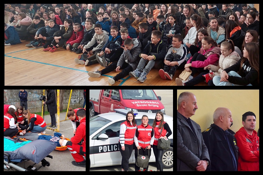VIDEO: Održana vježba evakuacije Prve OŠ Široki Brijegu u sklopu programa obilježavanja Dana CZ ŽZH