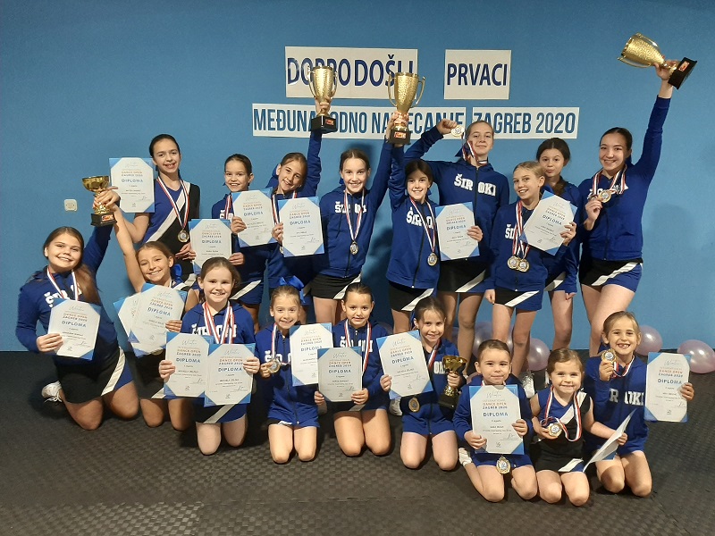 Hrvatski cheerleading klub Široki osvojio najviše medalja na Međunarodnom turniru Zagreb 2020