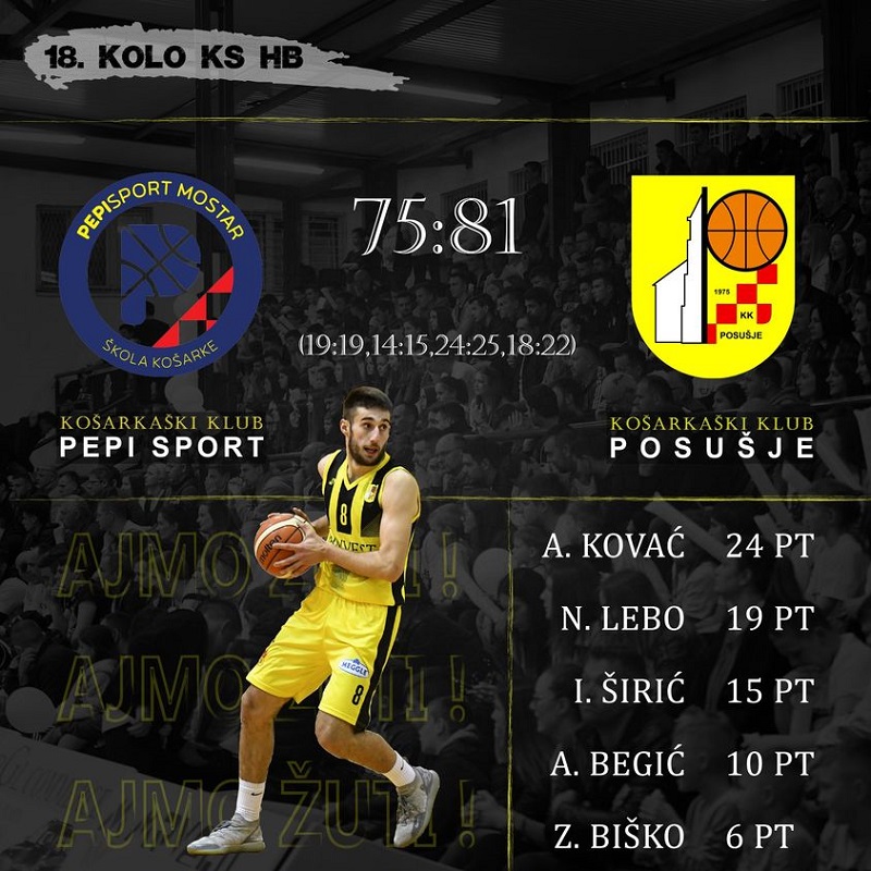 Posušje pobijedilo u Mostaru, slijedi polufinale s Brotnjom