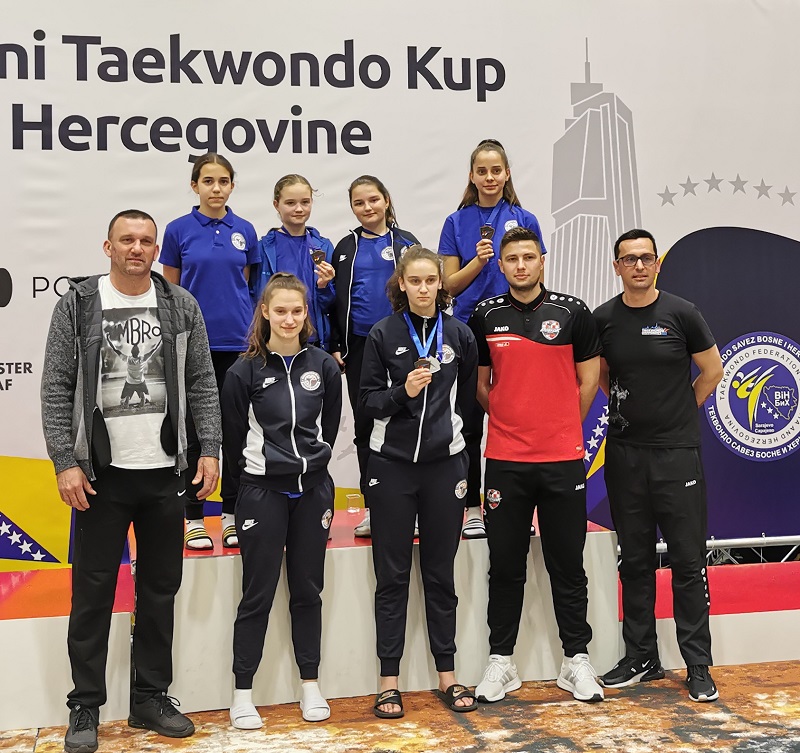 5 medalja za kočerinske “poskočice” na turniru “Otvoreni taekwondo Kup BiH 2022”