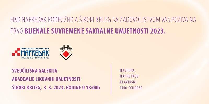 NAJAVA: Prvo Bijenale suvremene sakralne umjetnosti 2023. u Širokom Brijegu