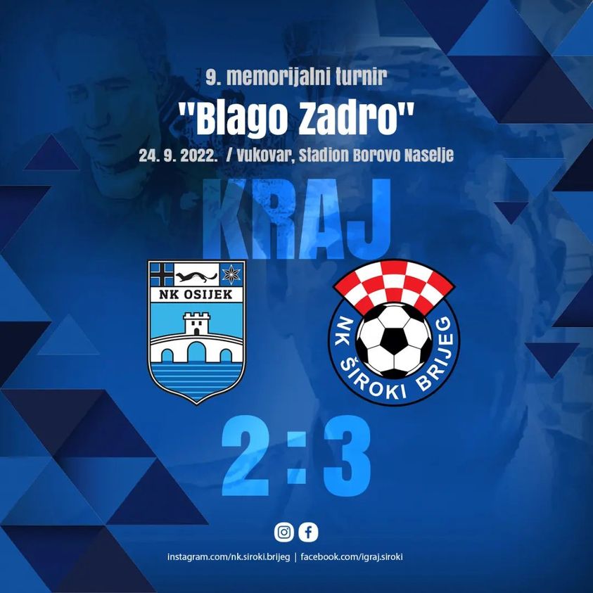 Široki pobijedio Osijek na Memorijalnom turniru u Vukovaru