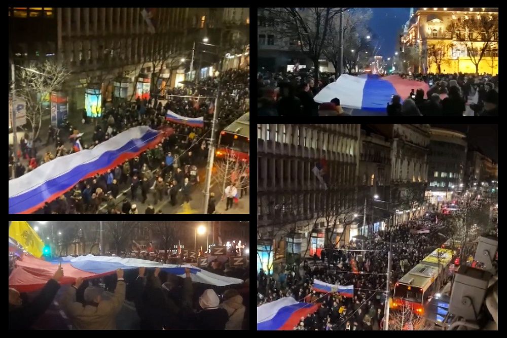 VIDEO: U Beogradu prosvjedi podrške Rusiji – “Rusija i Srbija zauvijek braća”