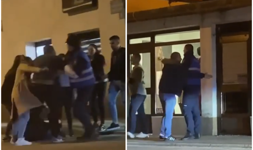 VIDEO: U Grudama tukli policajca dok mu kolega smiruje situaciju tapšanjem po ramenu