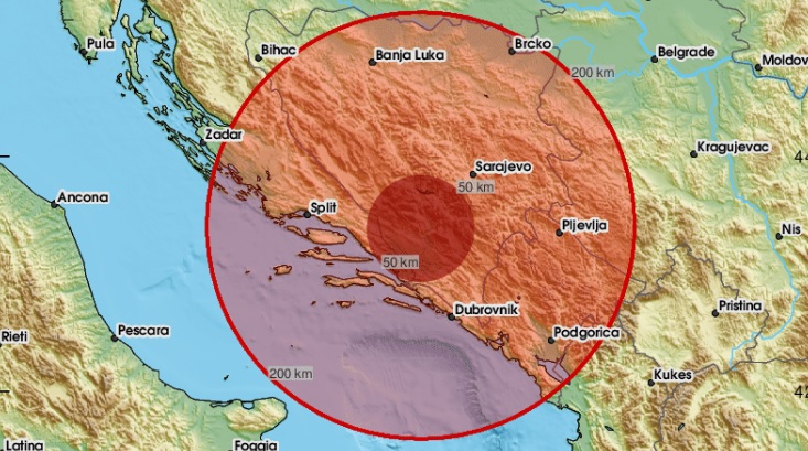 Potres od 4,2 stupnja po Richteru pogodio područje oko Ljubuškog