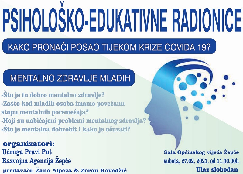 Udruga Pravi Put i Razvojna Agencija Žepče organiziraju dvije aktualno zanimljive radionice