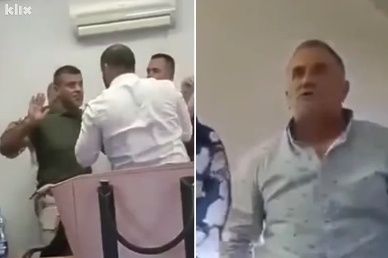 VIDEO: Mučne scene sukoba SDA-ovih uhljeba – Smajo nasrnuo na Salku, smirivao ih Azmir