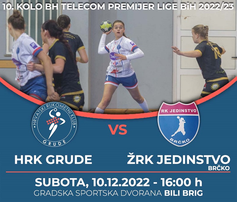 Zadnja domaća utakmica rukometašica Gruda u 2022.g, ove subote protiv Jedinstva iz Brčkog