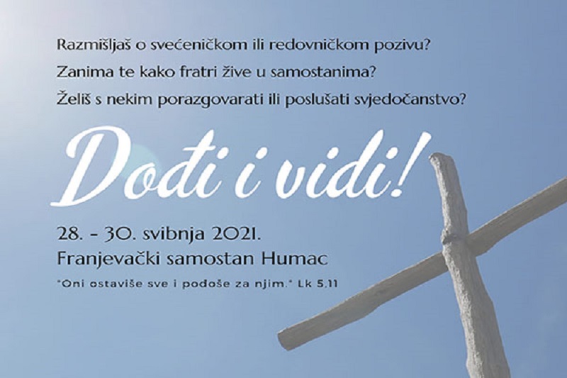 Seminar na Humcu od 28.-30. svibnja za sve mladiće koji razmišljaju o duhovnom pozivu