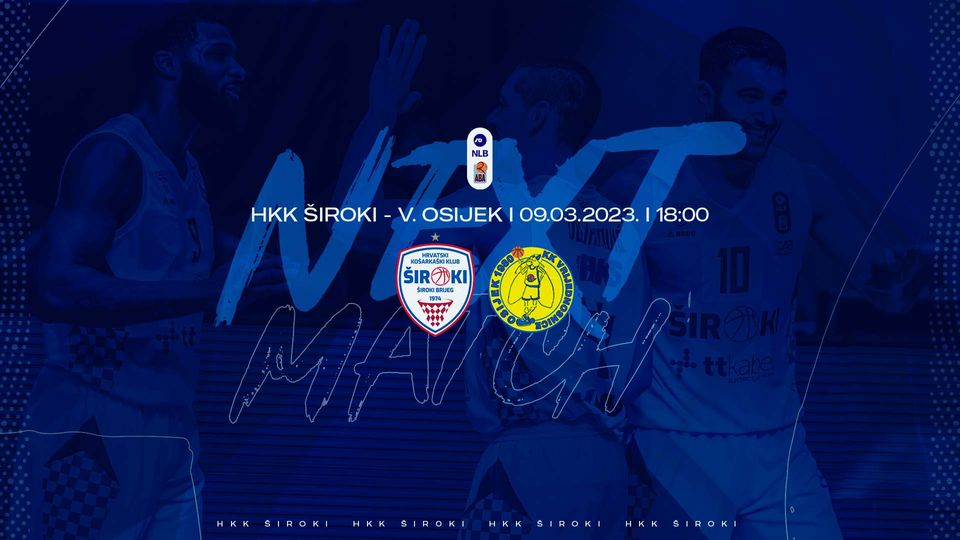 Dođite ih podržati jer košarkašima Širokog večeras protiv Osijeka je potrebna podrška s tribine!