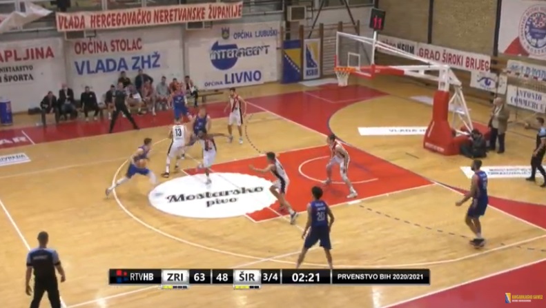 VIDEO: Pobjeda Zrinjskog nad Širokim u hercegovačkom derbiju Košarkaškog prvenstva BiH