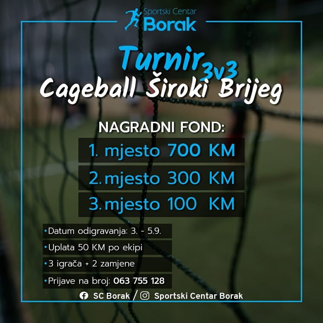 Kreće 2. Cageball turnir Široki Brijeg, otvorene prijave za natjecatelje