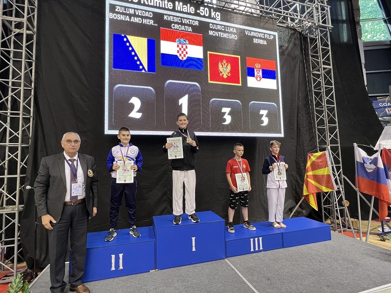 Viktor Kvesić član karate kluba Široki Brijeg Balkanski prvak
