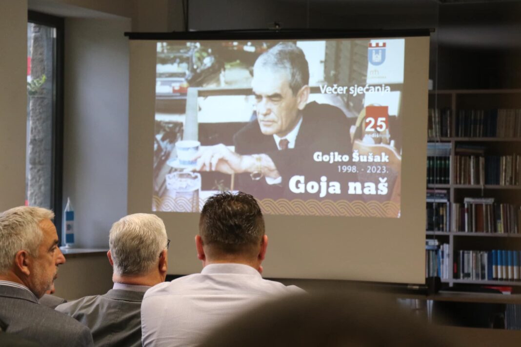 Održana „Večer sjećanja“ u spomen na Gojka Šuška
