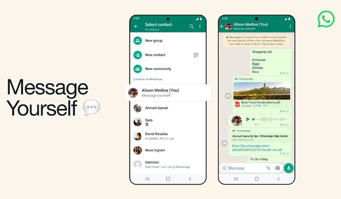 WhatsApp novom značajkom olakšava slanje poruka – samima sebi