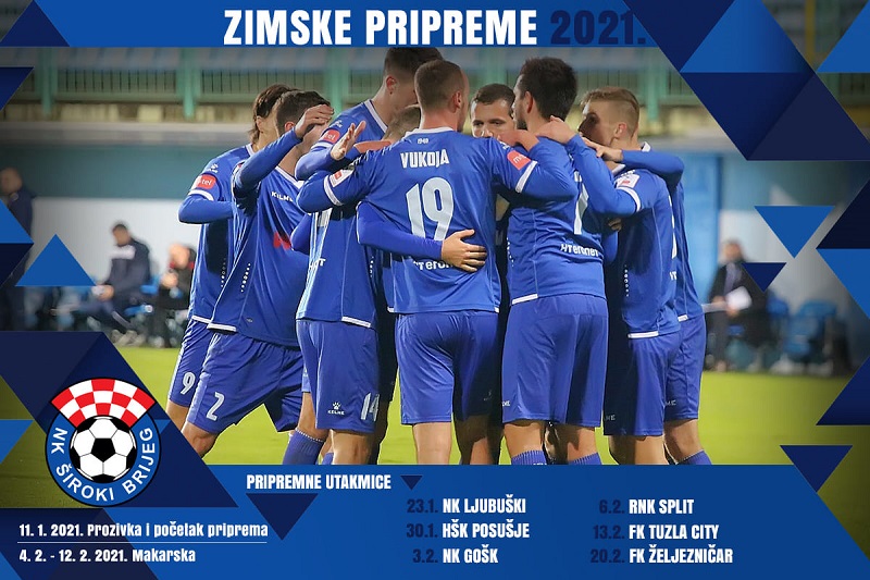 Kompletiran plan zimskih priprema NK Široki Brijeg u 2021. godini