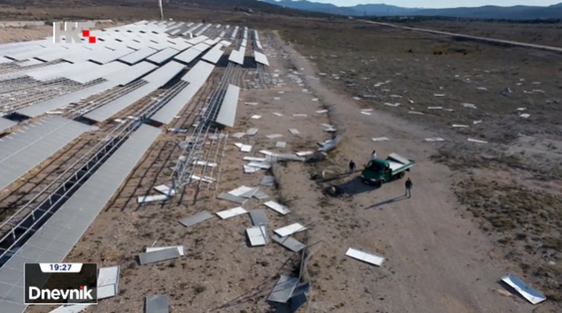 Bura uništila jednu od najvećih solarnih elektrana u Hrvatskoj