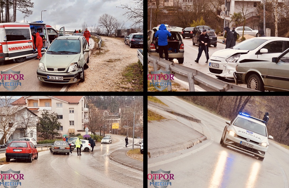 VALENTINOVO NA BRIGU!!! – Lančani sudar četiri vozila, više ozlijeđenih