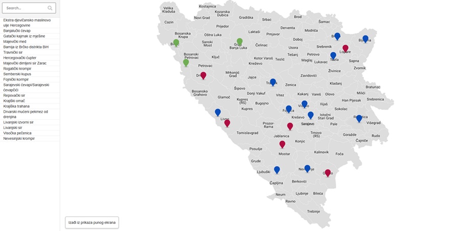 Karta koja otkriva najvrijednije okuse Bosne i Hercegovine