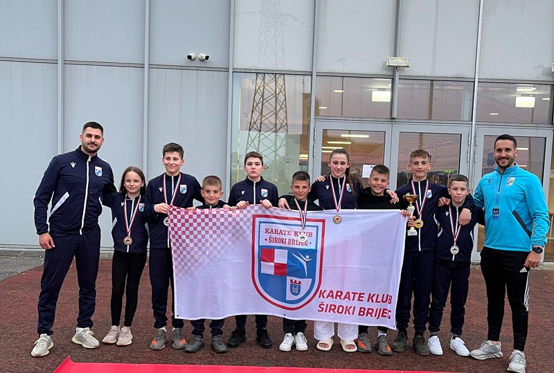 Karate klub Široki Brijeg osvojio je 10 mjesta na Prvenstvu Balkana