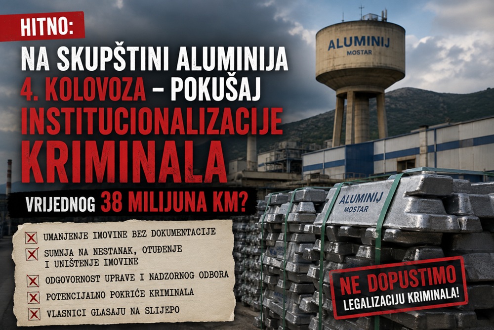 Skandal uoči Skupštine Aluminija: Pokušava li se “na slijepo” legalizirati nestanak imovine vrijedne 38 milijuna KM